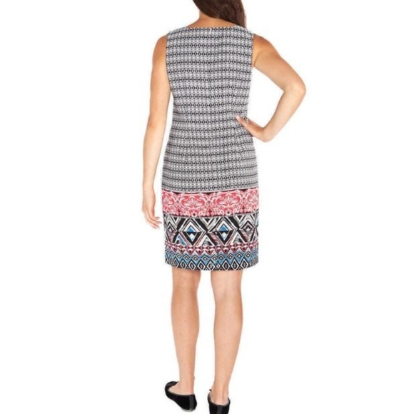 MARIO SERRANI BLACK PATTERN LADIES SHEATH FLORAL MIDI DRESS - Picture 3 of 16